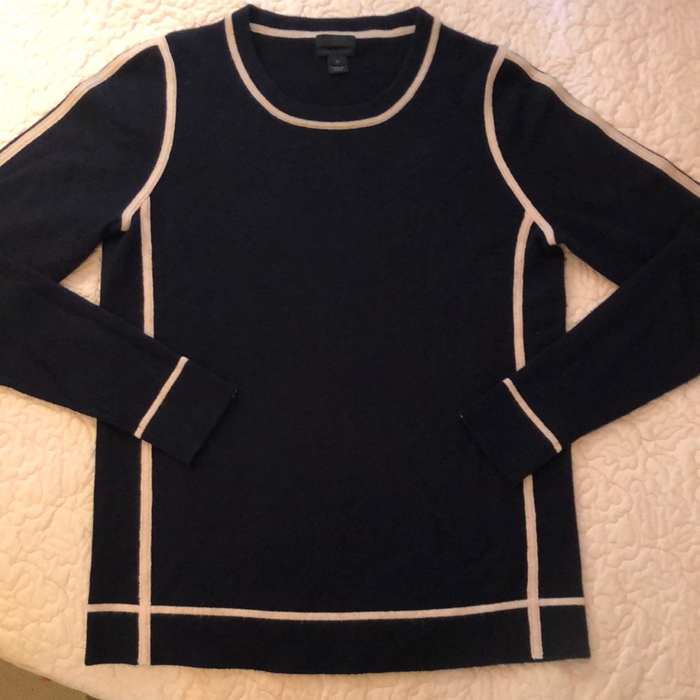 J.CREW navy cashmere crew neck